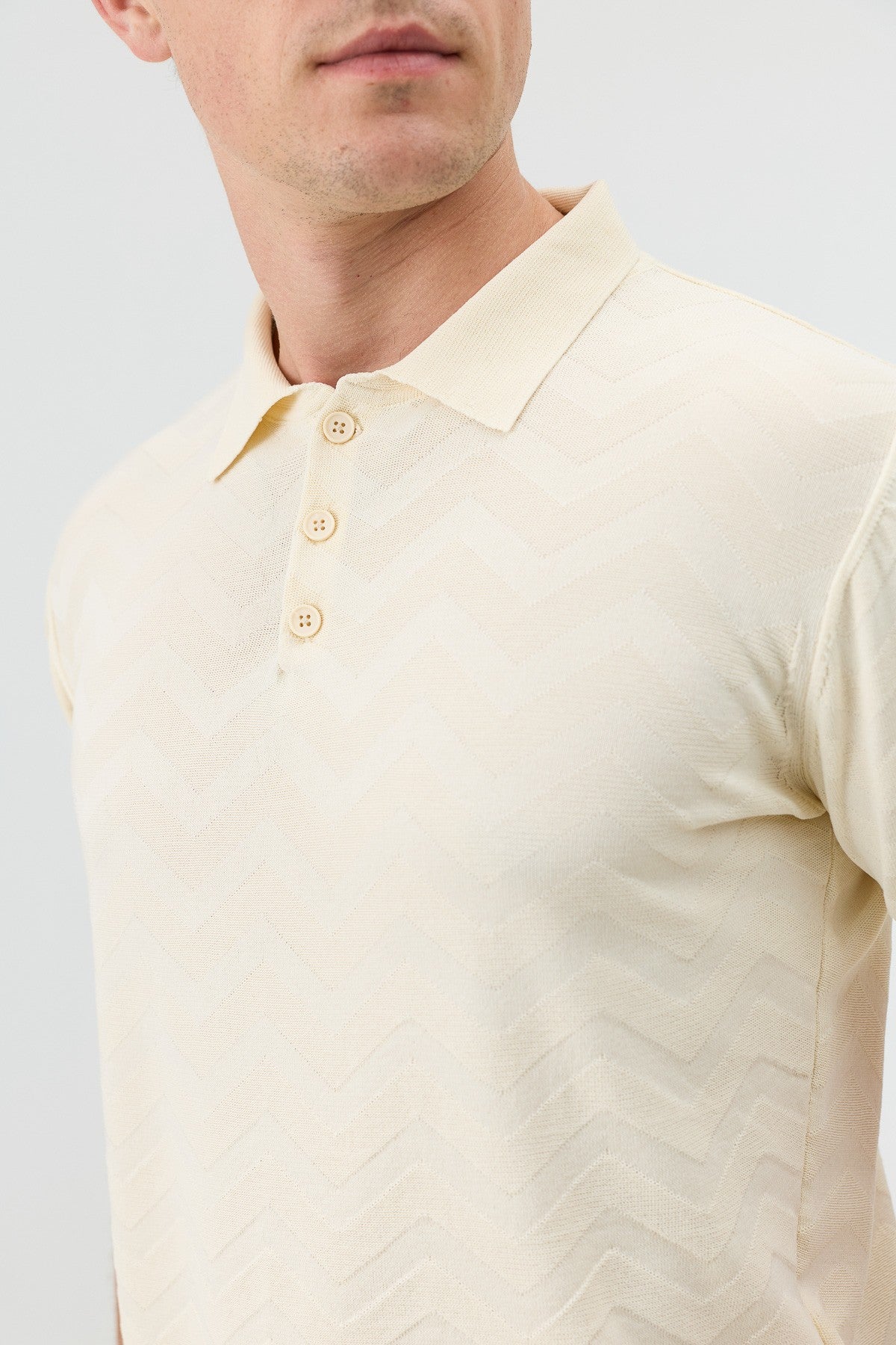 Antioch Zigzag Desenli Polo Yaka Triko Erkek T-Shirt