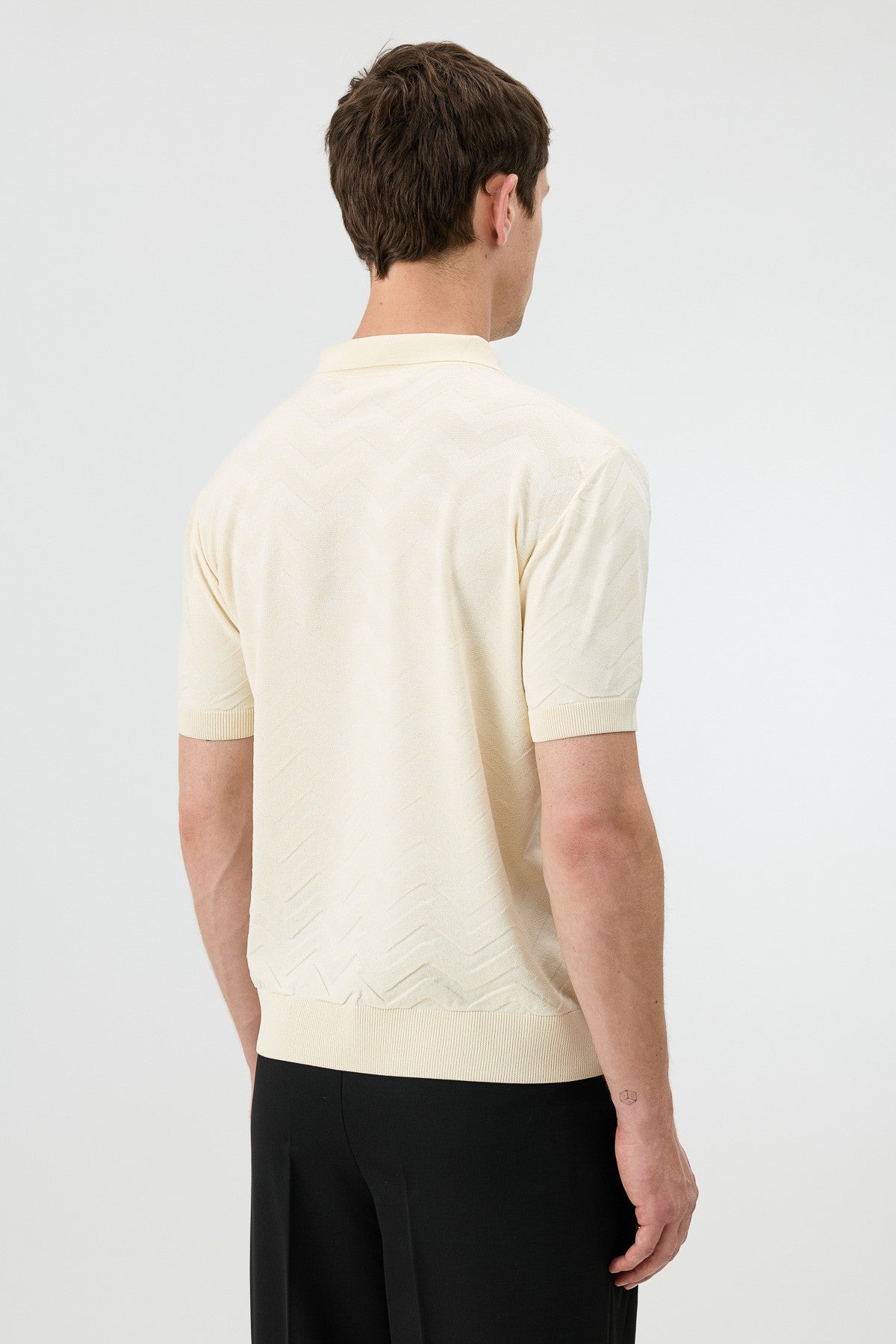 Antioch Zigzag Desenli Polo Yaka Triko Erkek T-Shirt