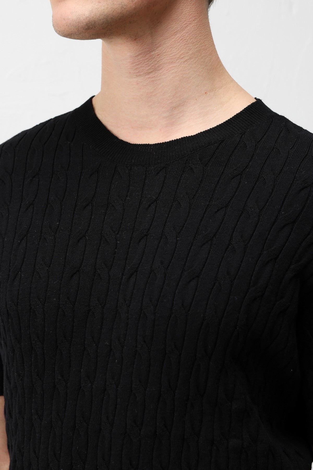 Antioch Pamuklu Burgu Örgü Erkek Triko T-Shirt