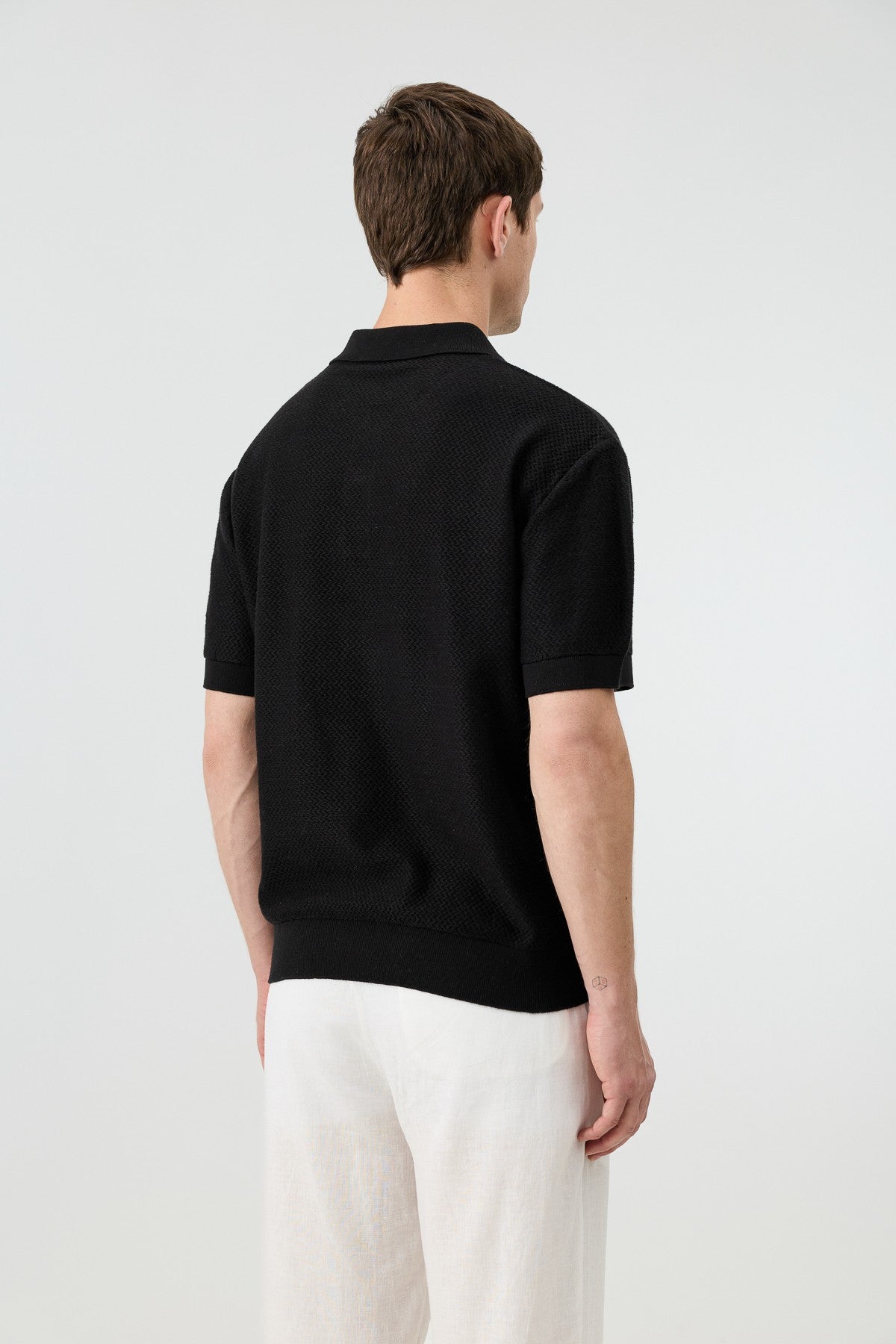 Dokulu Polo Yaka Triko Erkek T-Shirt