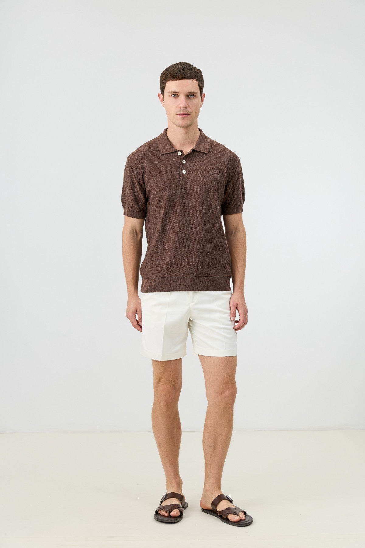 Dokulu Polo Yaka Triko Erkek T-Shirt
