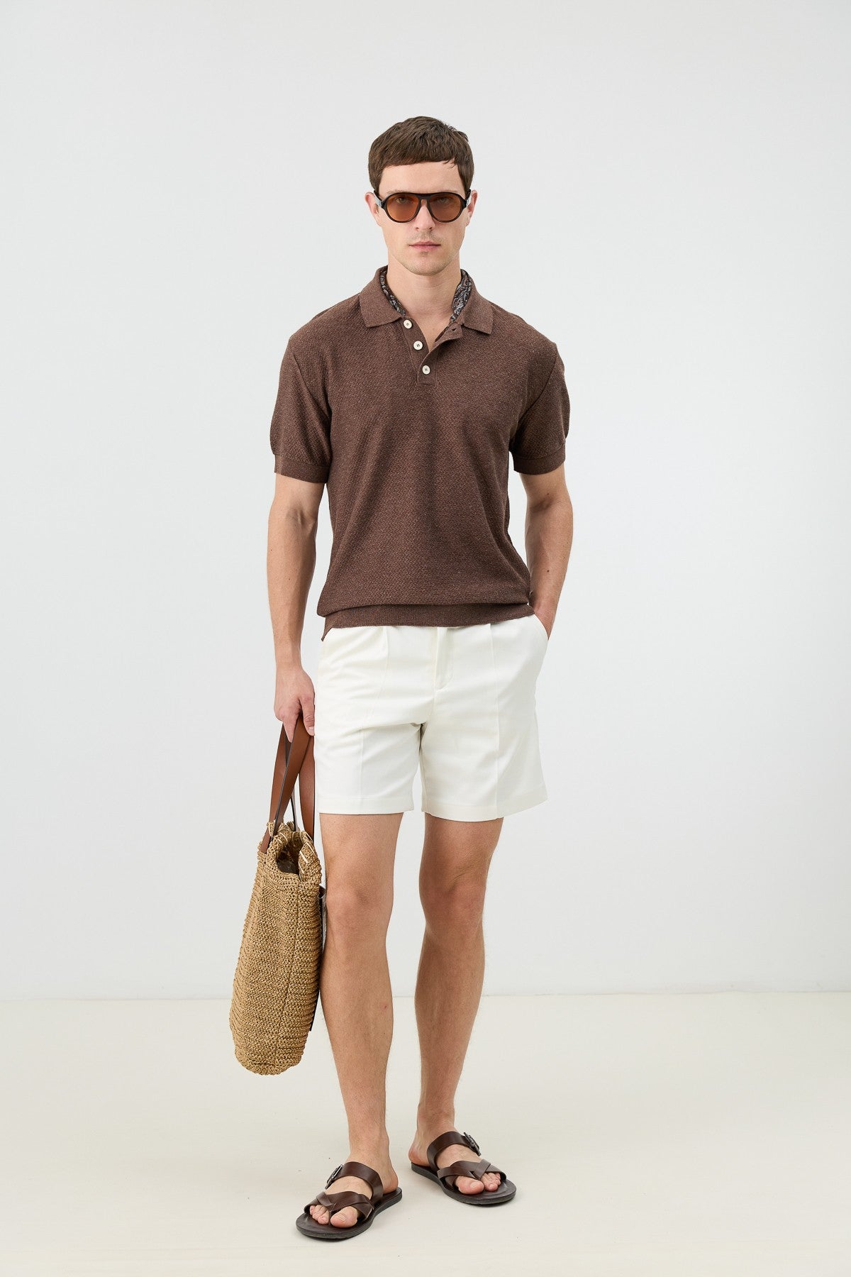 Dokulu Polo Yaka Triko Erkek T-Shirt