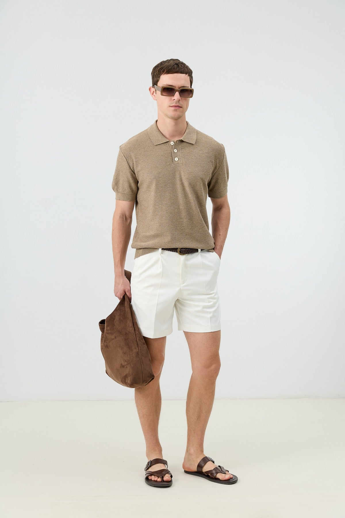 Dokulu Polo Yaka Triko Erkek T-Shirt