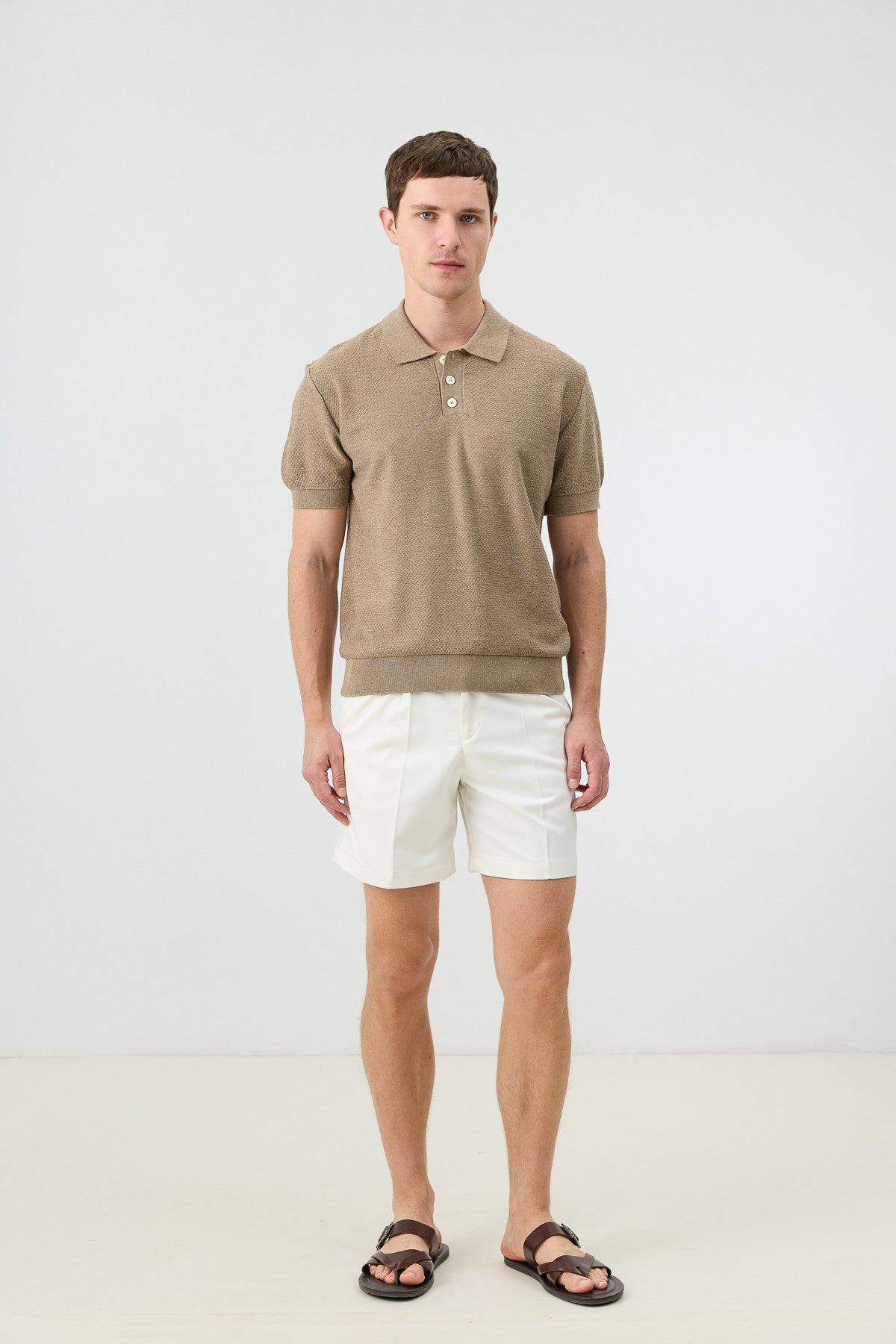 Dokulu Polo Yaka Triko Erkek T-Shirt
