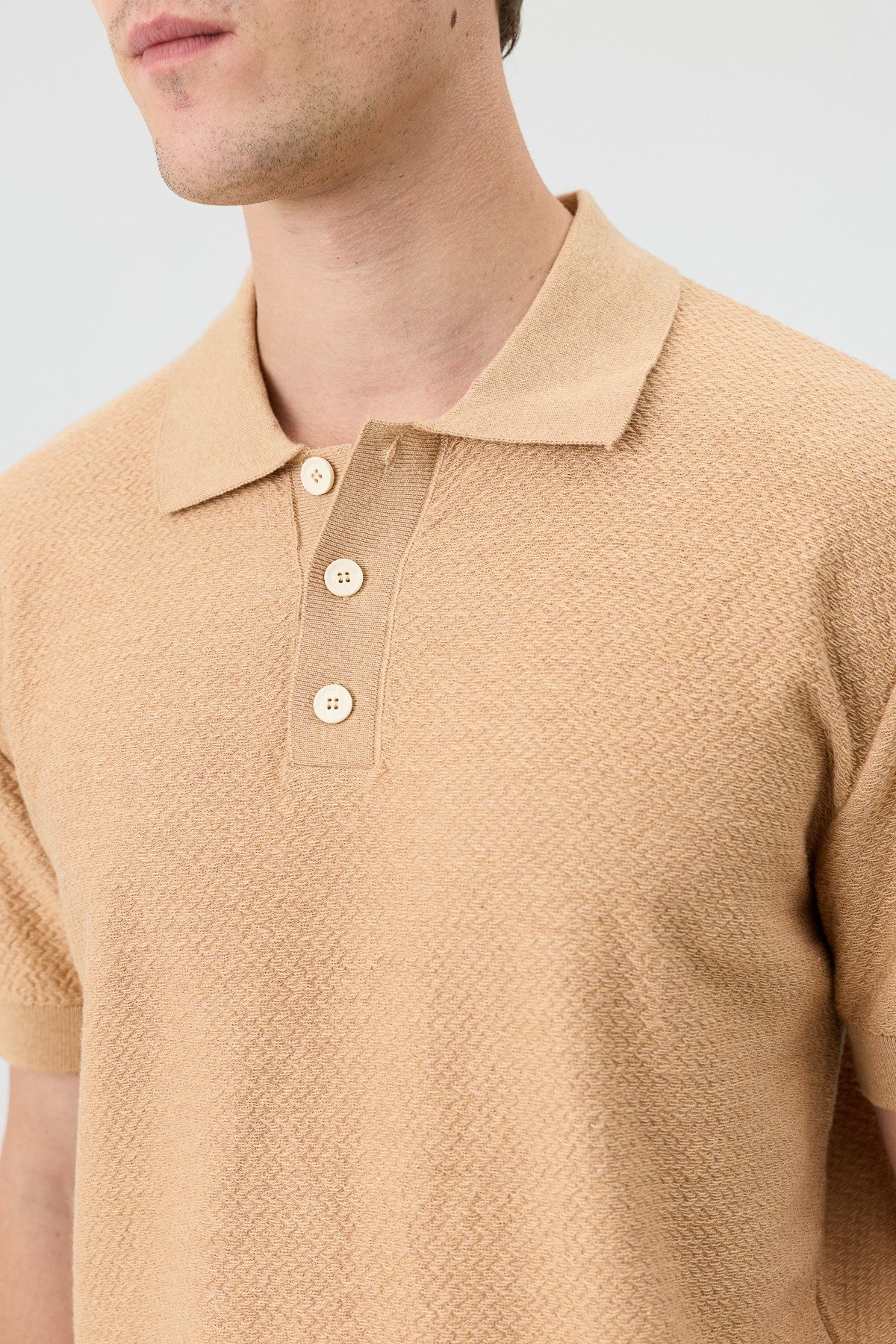 Dokulu Polo Yaka Triko Erkek T-Shirt