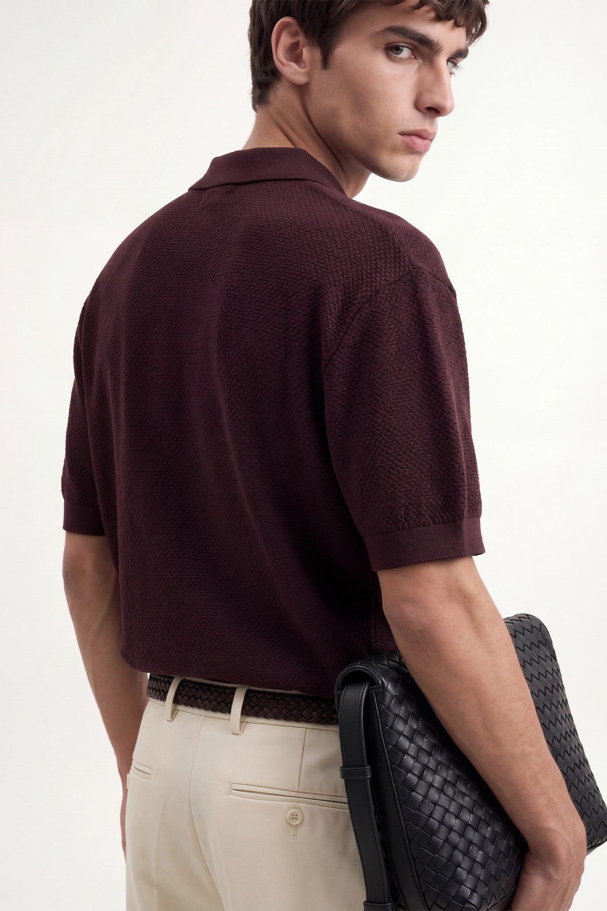 Dokulu Polo Yaka Triko Erkek T-Shirt