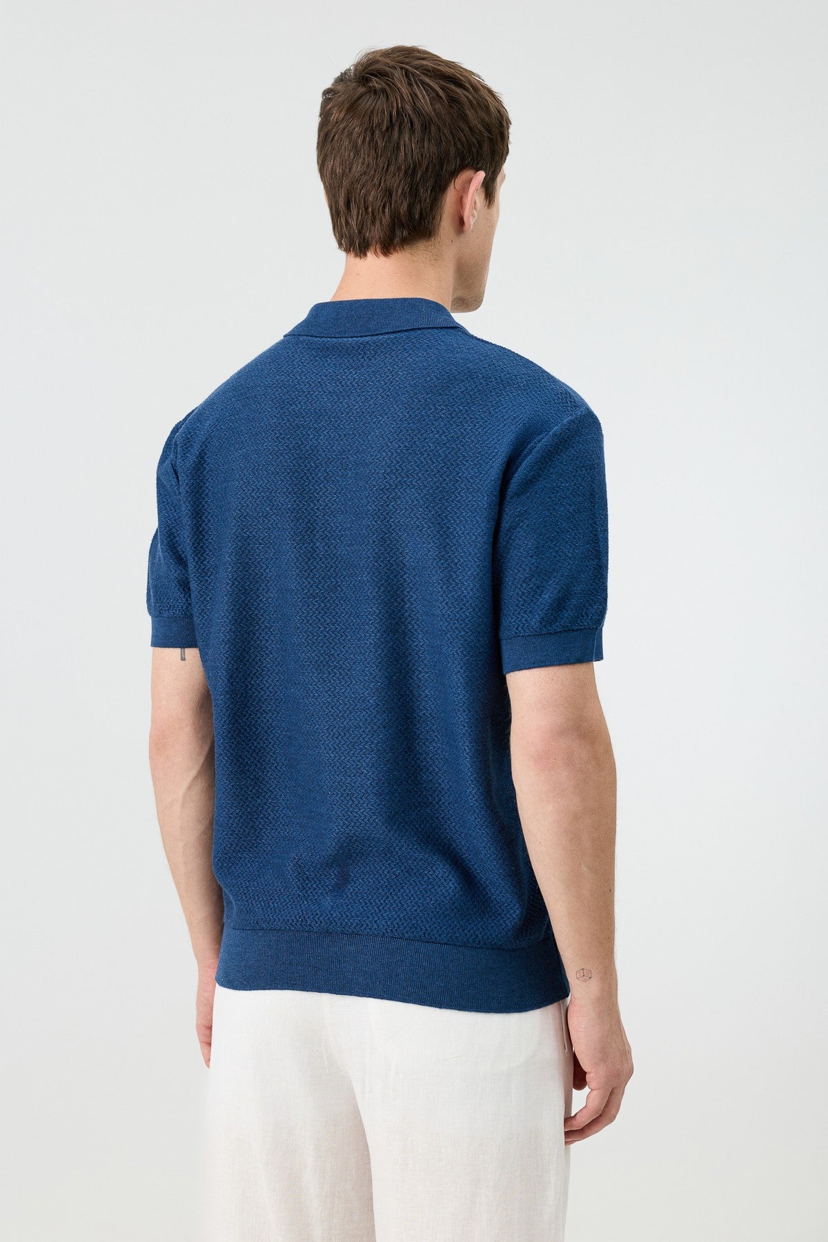 Dokulu Polo Yaka Triko Erkek T-Shirt