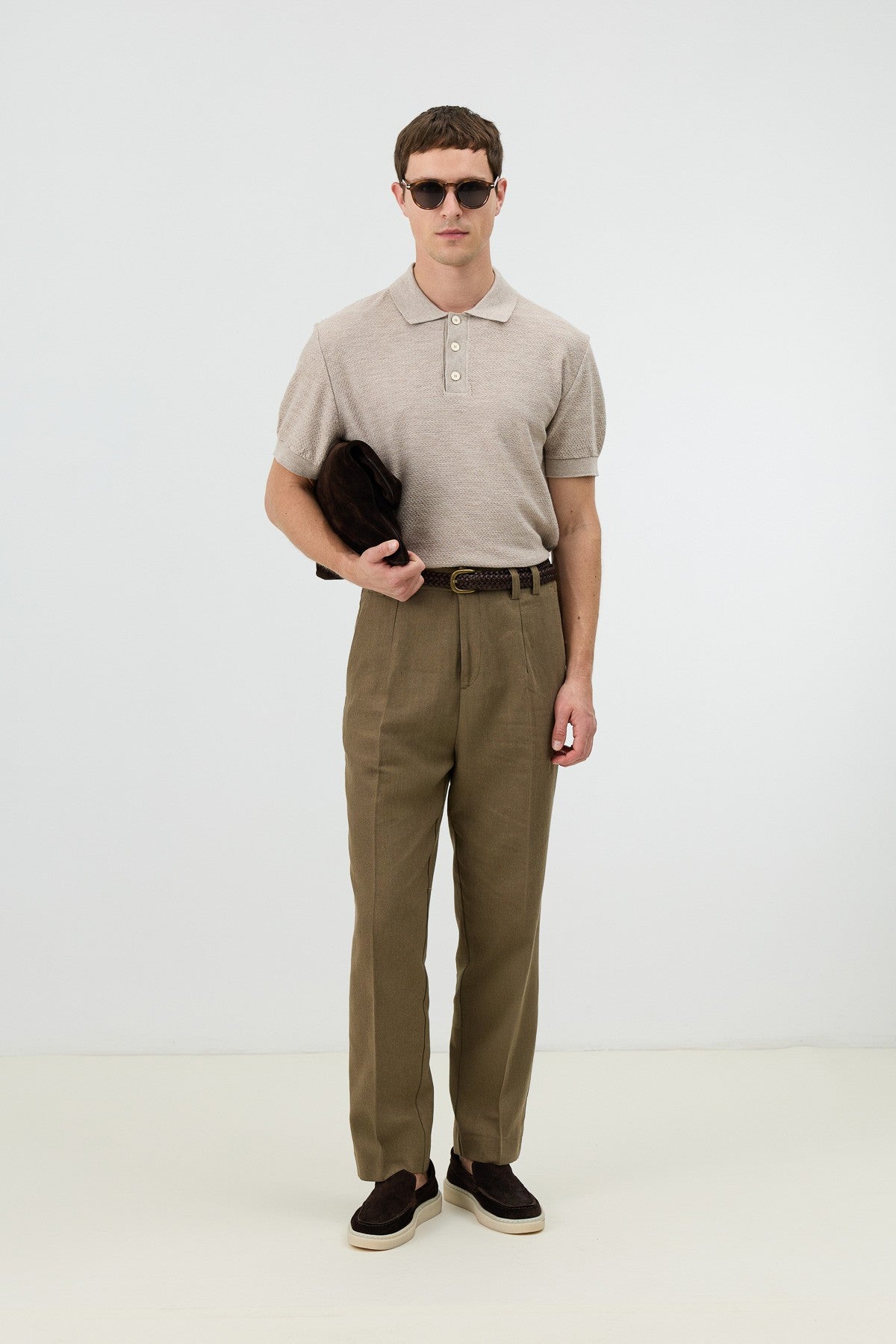 Dokulu Polo Yaka Triko Erkek T-Shirt