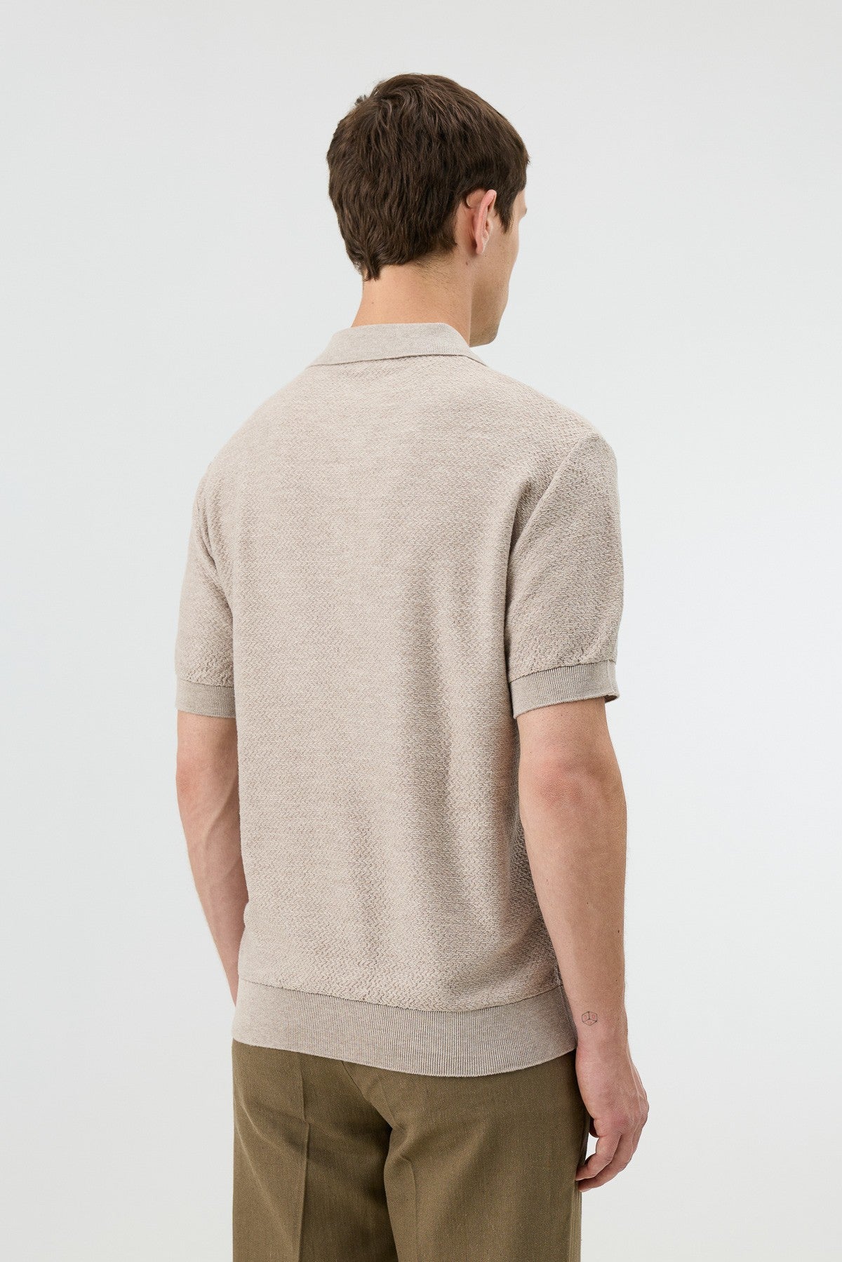 Dokulu Polo Yaka Triko Erkek T-Shirt