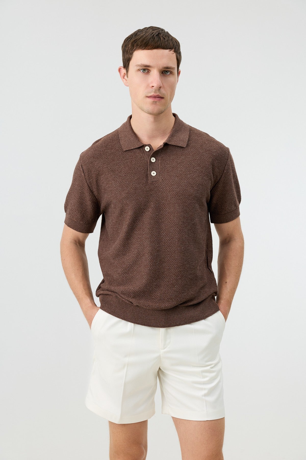 Dokulu Polo Yaka Triko Erkek T-Shirt