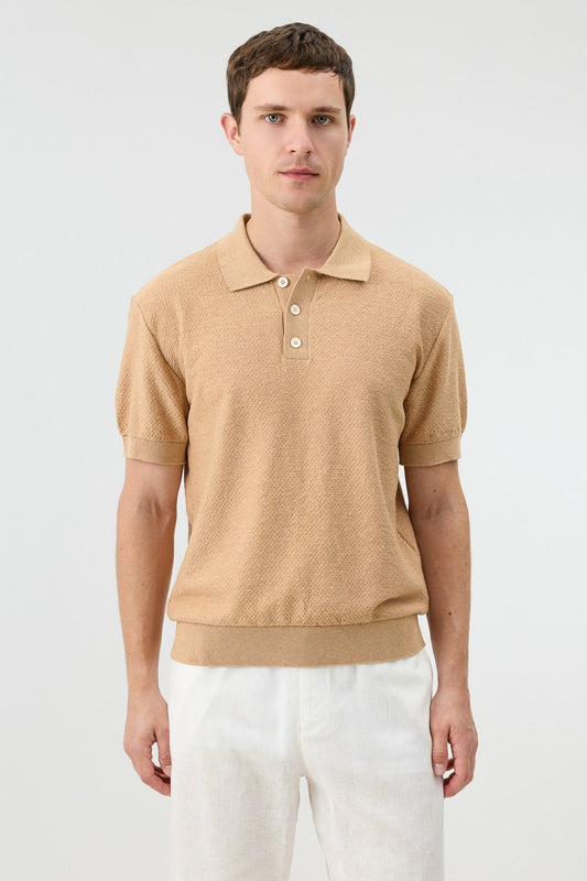 Dokulu Polo Yaka Triko Erkek T-Shirt
