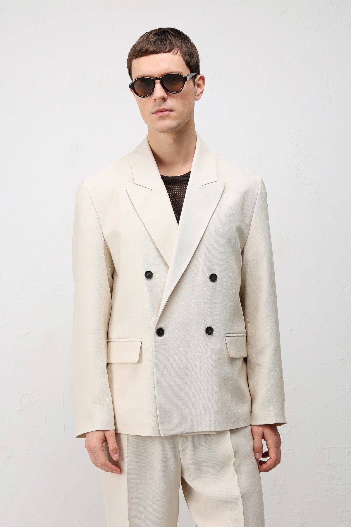 Modal Karışımlı Relaxed Fit Erkek Blazer Ceket