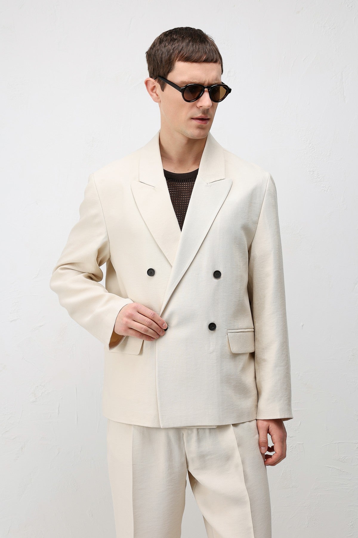 Modal Karışımlı Relaxed Fit Erkek Blazer Ceket