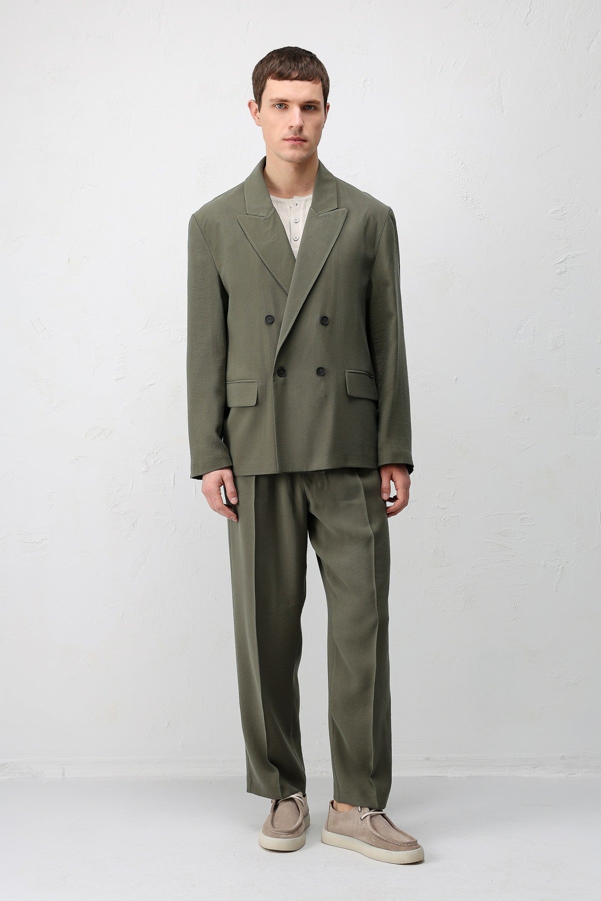 Modal Karışımlı Relaxed Fit Erkek Blazer Ceket