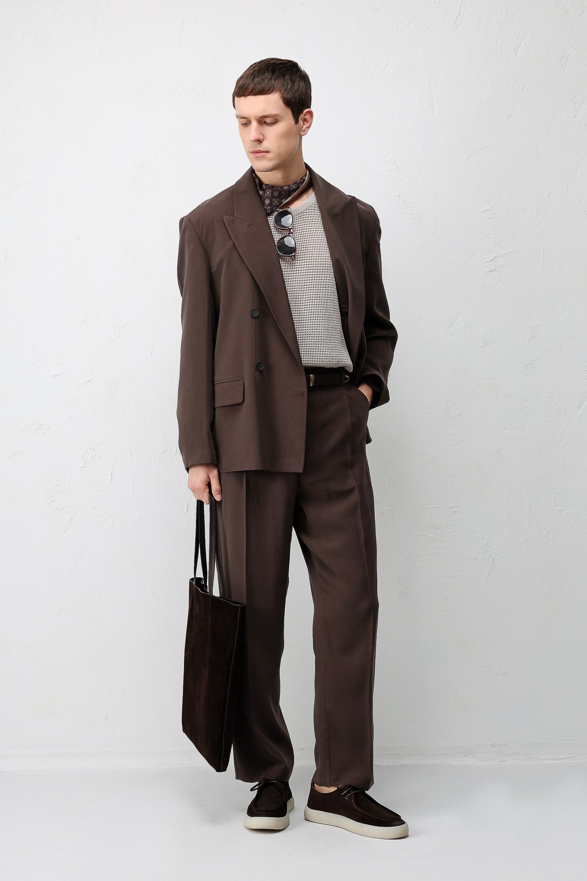 Modal Karışımlı Relaxed Fit Erkek Blazer Ceket