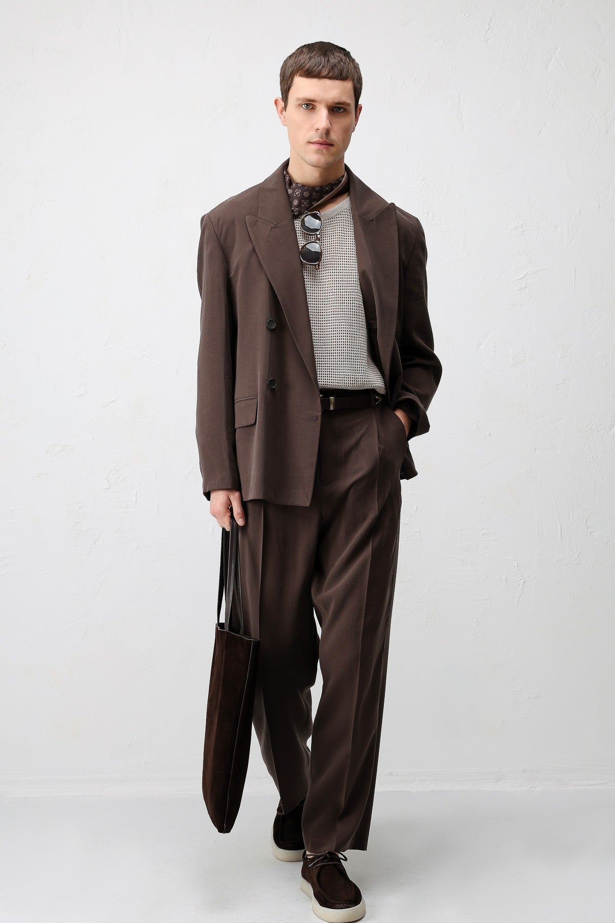 Modal Karışımlı Relaxed Fit Erkek Blazer Ceket