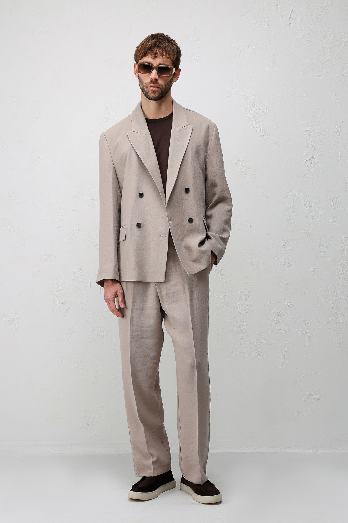 Modal Karışımlı Relaxed Fit Erkek Blazer Ceket