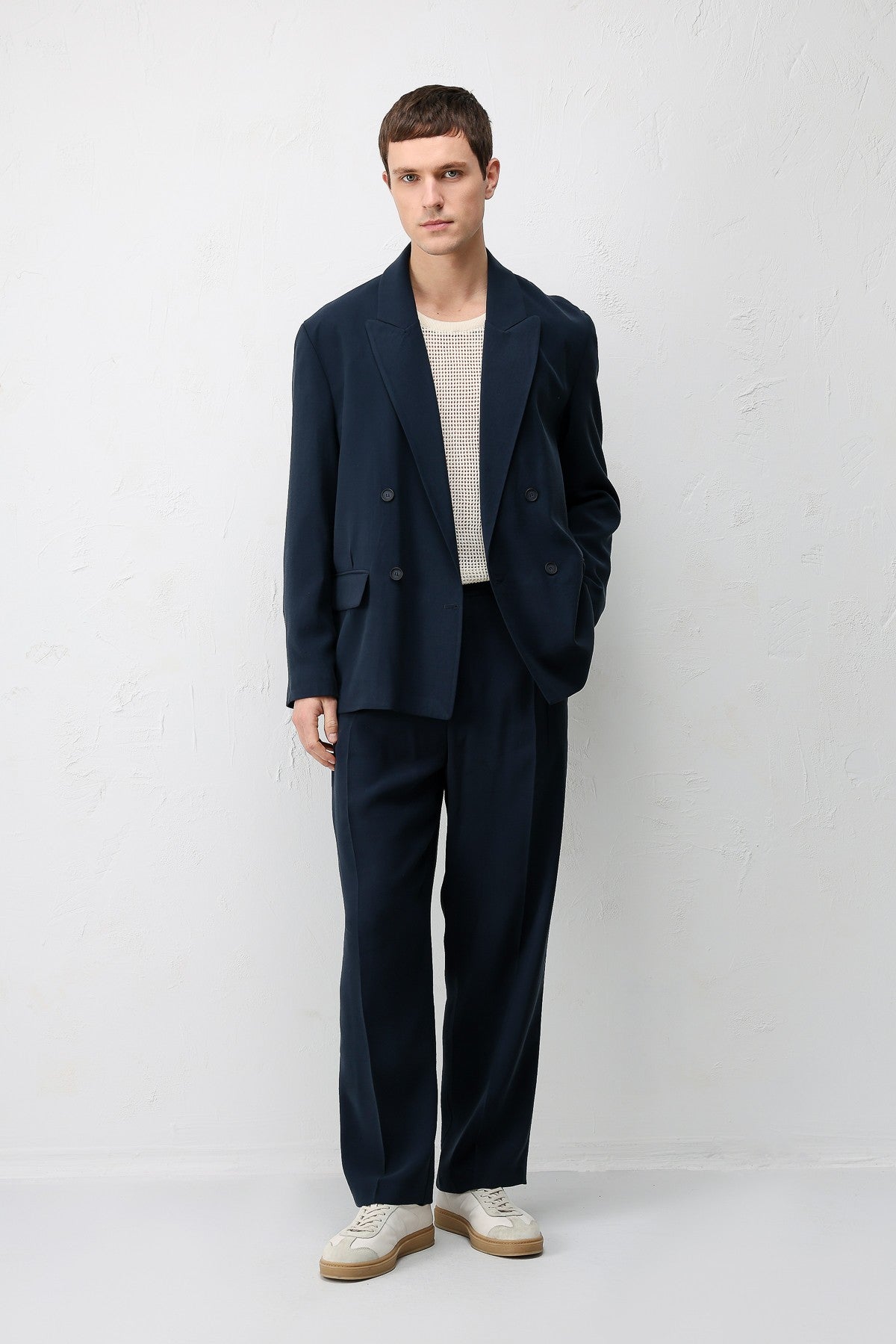Modal Karışımlı Relaxed Fit Erkek Blazer Ceket