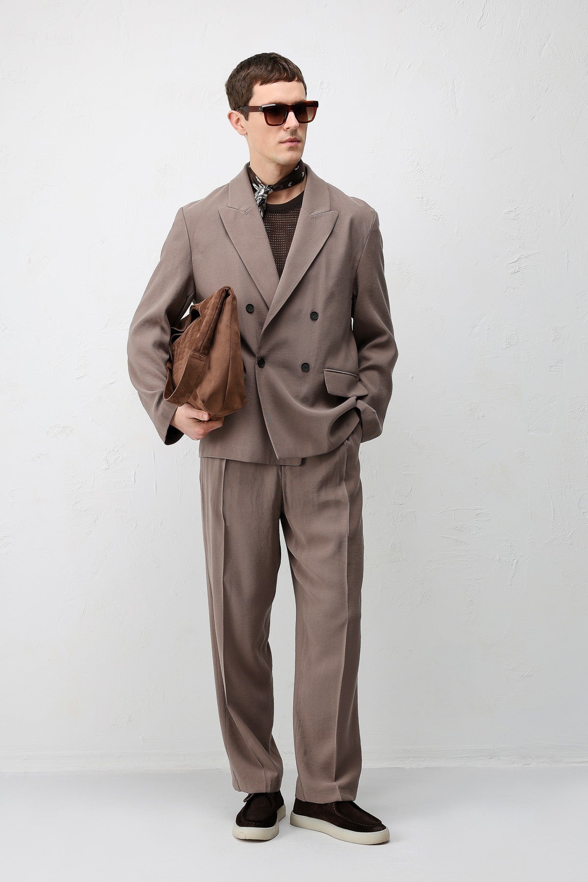 Modal Karışımlı Relaxed Fit Erkek Blazer Ceket