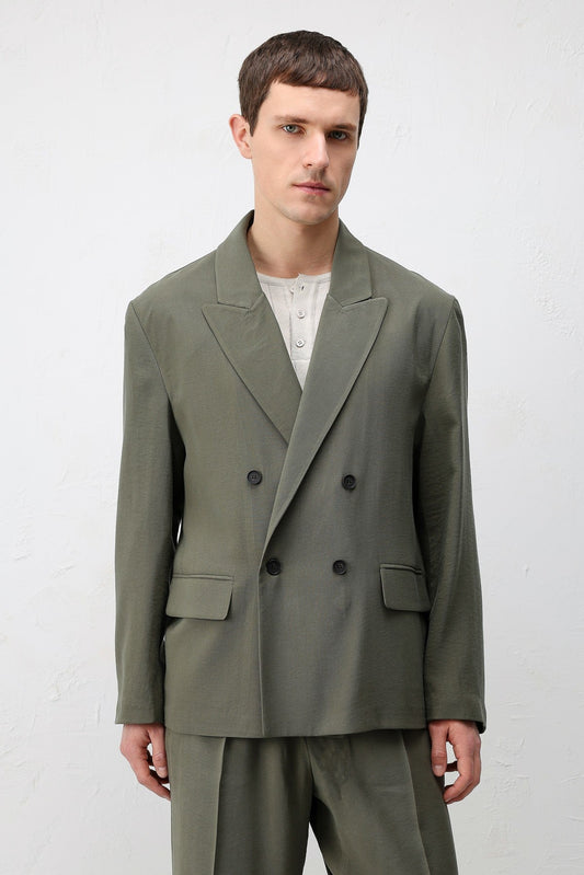 Modal Karışımlı Relaxed Fit Erkek Blazer Ceket