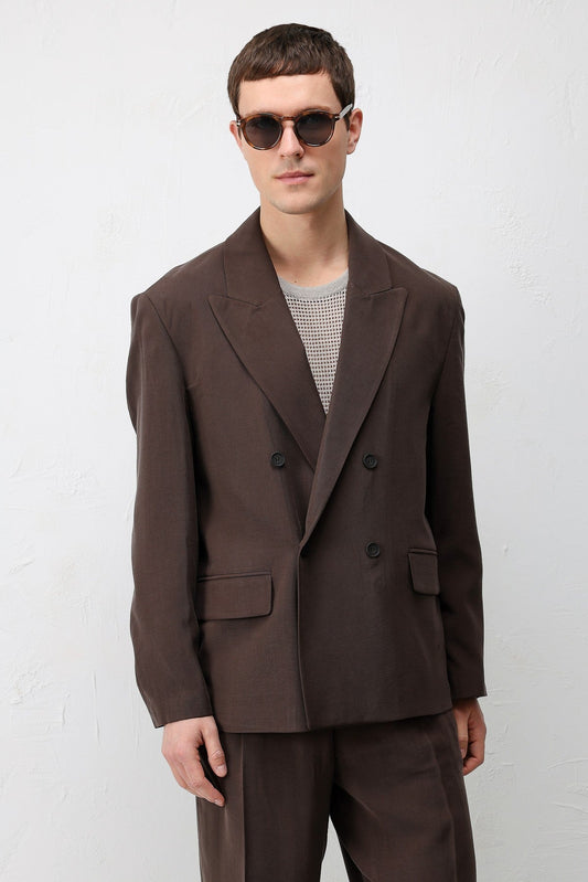 Modal Karışımlı Relaxed Fit Erkek Blazer Ceket