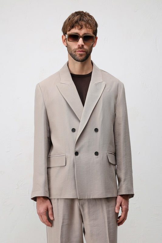 Modal Karışımlı Relaxed Fit Erkek Blazer Ceket