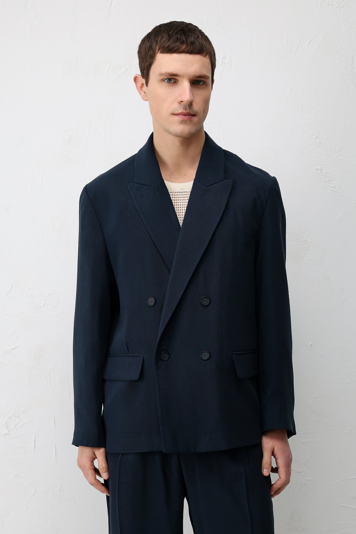 Modal Karışımlı Relaxed Fit Erkek Blazer Ceket