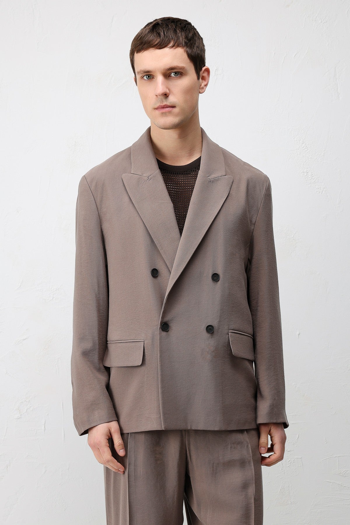 Modal Karışımlı Relaxed Fit Erkek Blazer Ceket