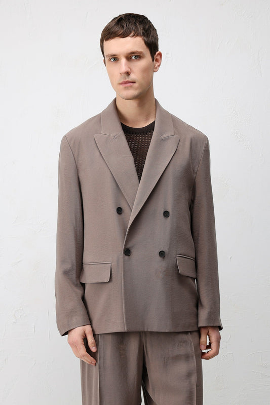 Modal Karışımlı Relaxed Fit Erkek Blazer Ceket