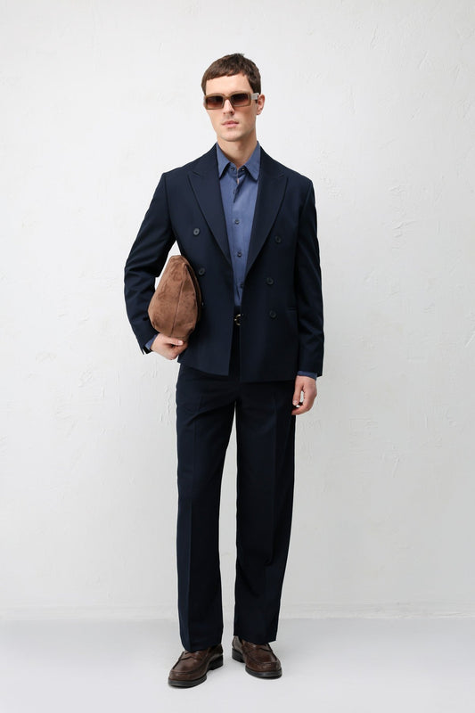 Antioch Kruvaze Relaxed Fit Erkek Blazer Ceket