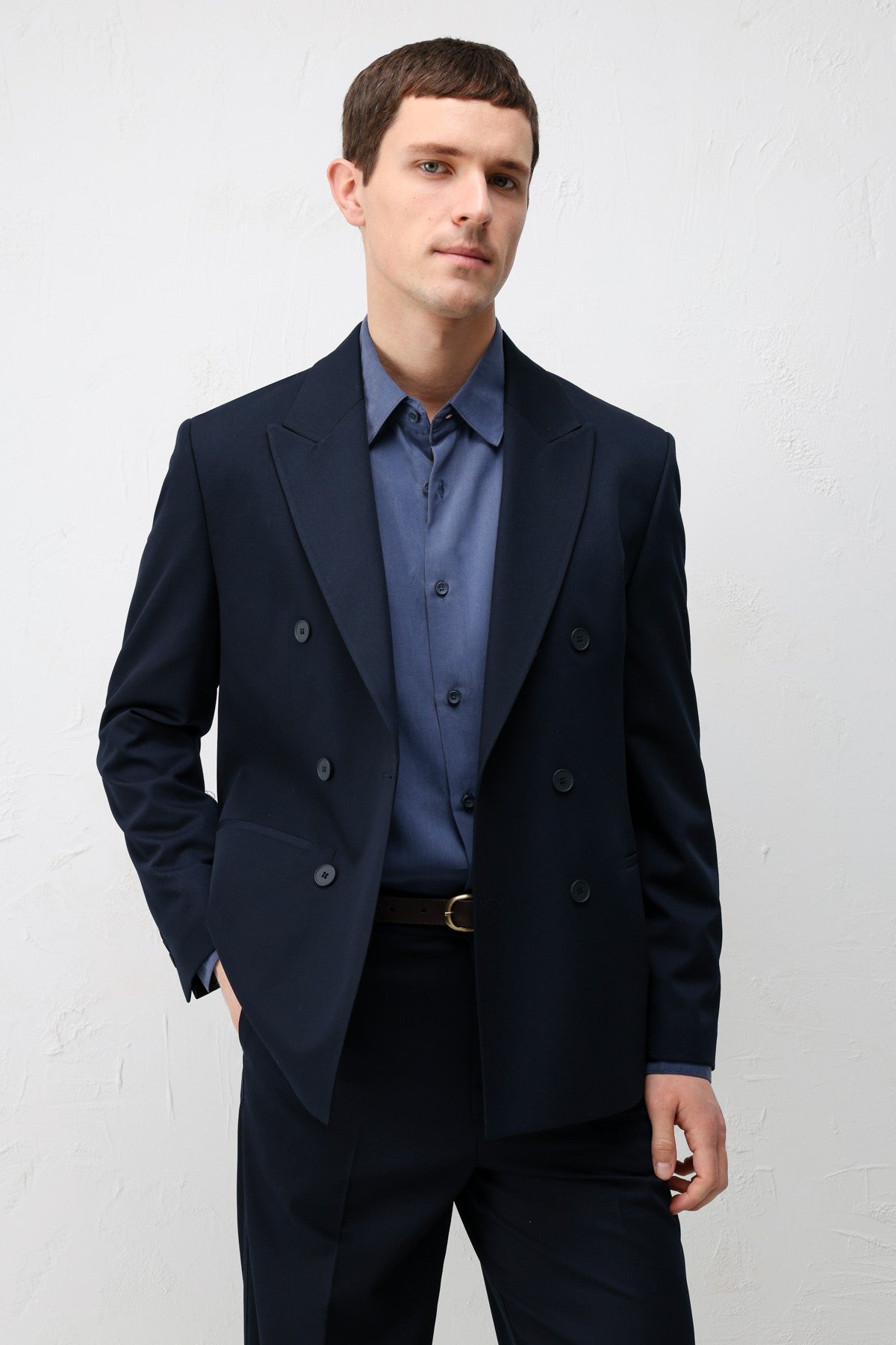 Antioch Kruvaze Relaxed Fit Erkek Blazer Ceket