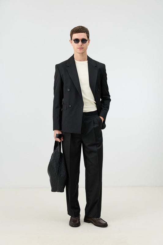 Antioch Relaxed Kruvaze Erkek Blazer Ceket