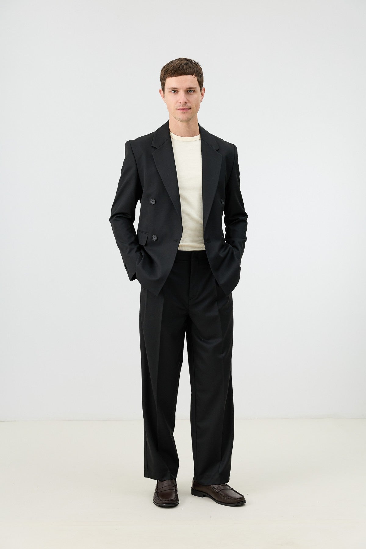 Antioch Relaxed Kruvaze Erkek Blazer Ceket