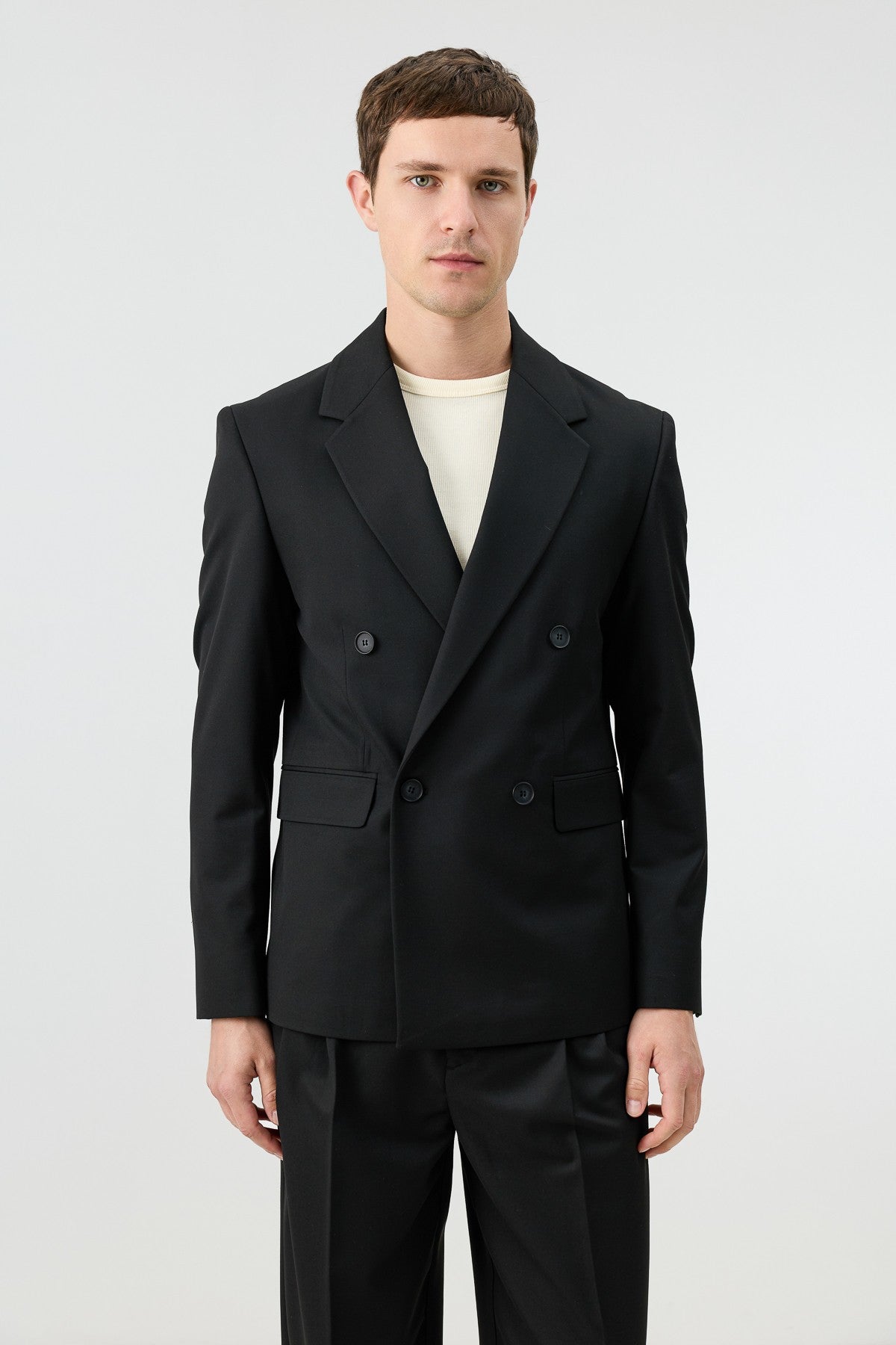 Antioch Relaxed Kruvaze Erkek Blazer Ceket