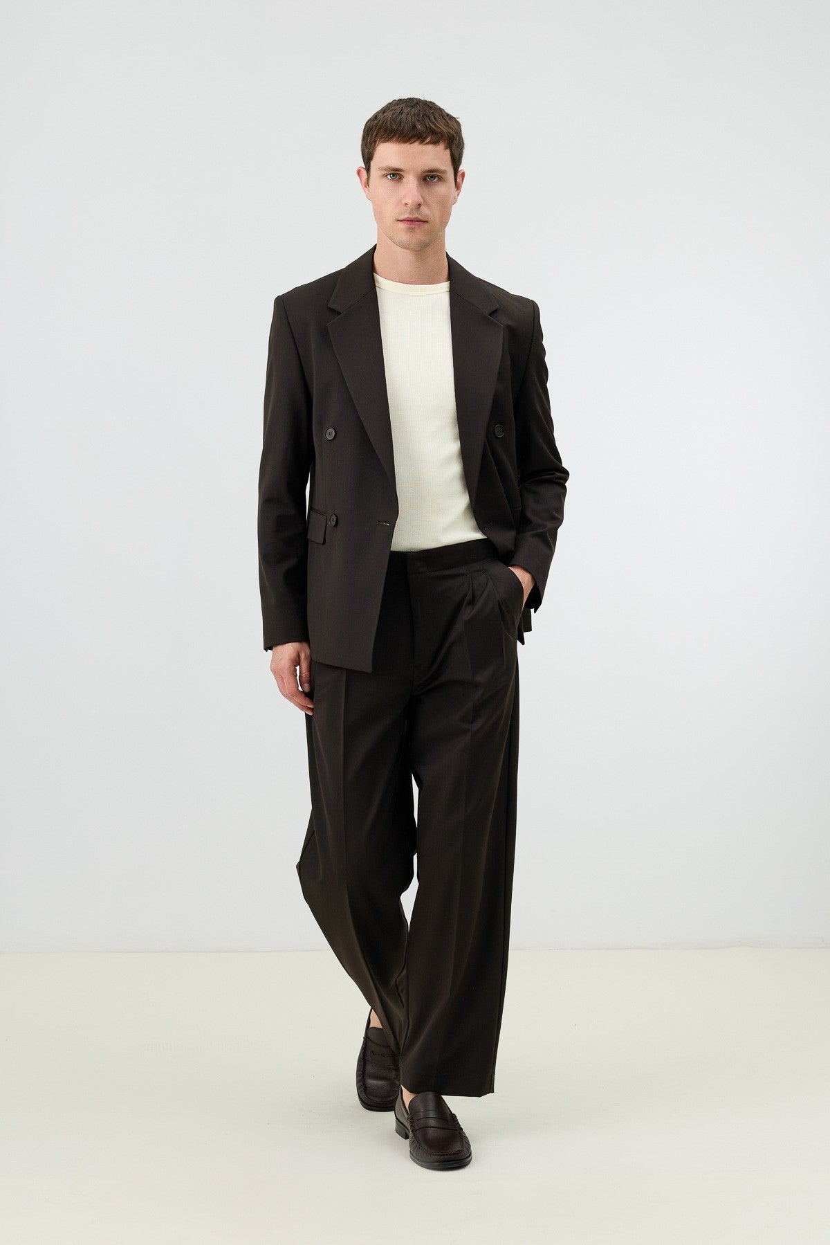 Antioch Relaxed Kruvaze Erkek Blazer Ceket
