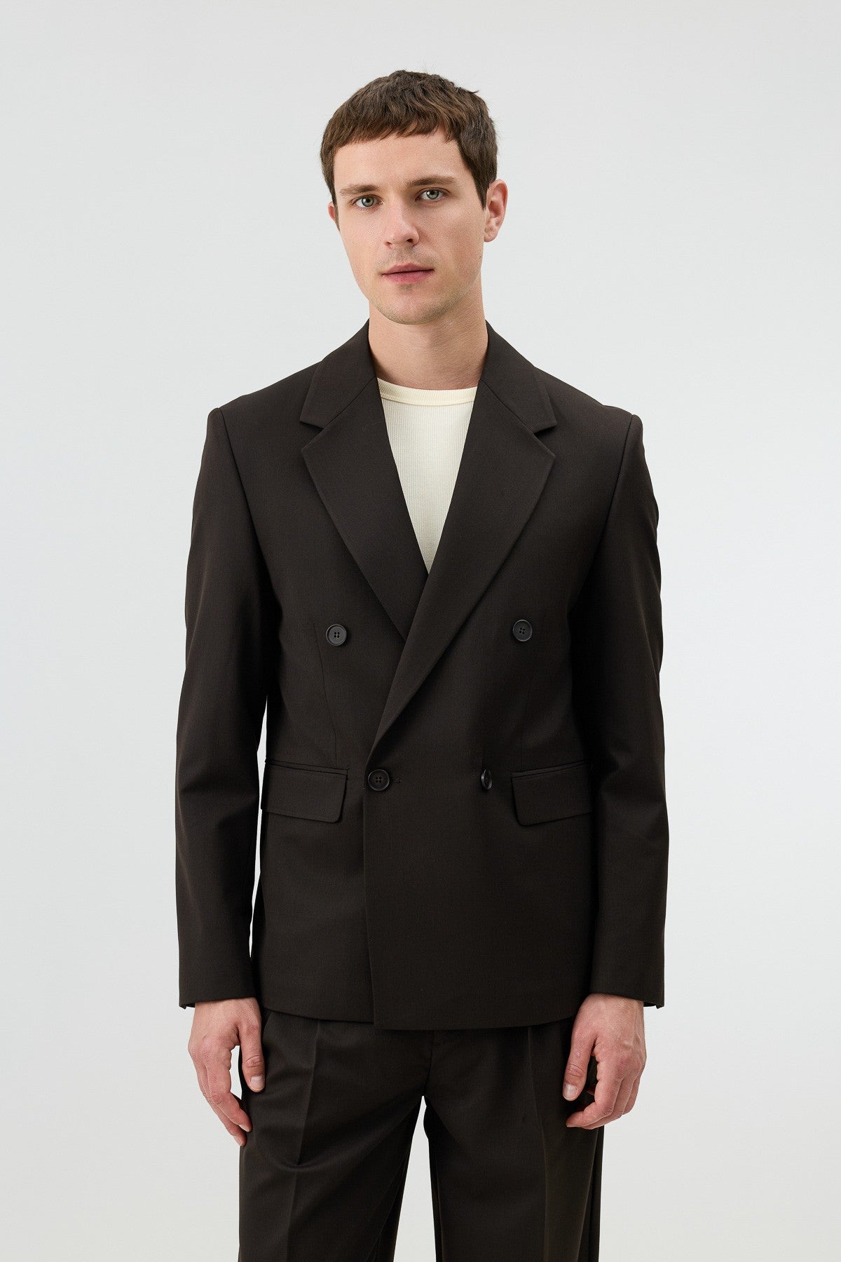 Antioch Relaxed Kruvaze Erkek Blazer Ceket
