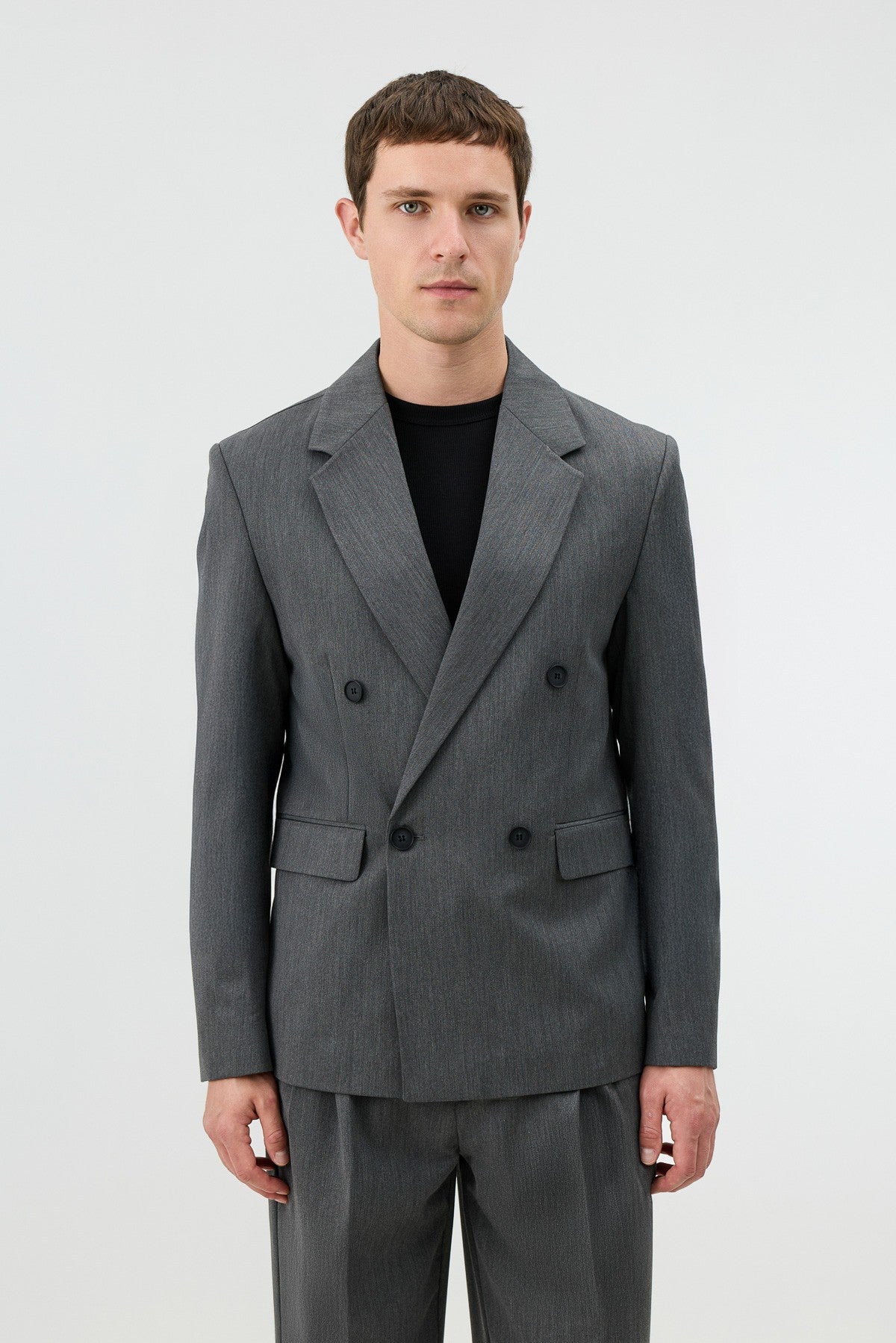 Antioch Relaxed Kruvaze Erkek Blazer Ceket