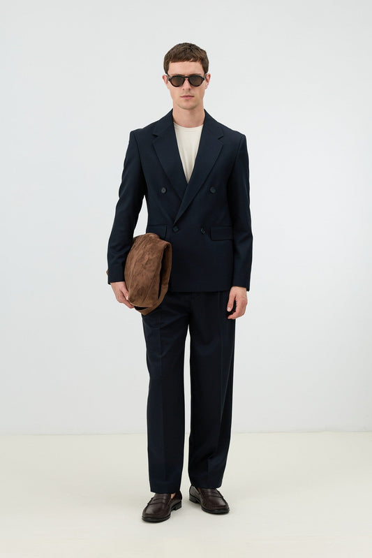Antioch Relaxed Kruvaze Erkek Blazer Ceket