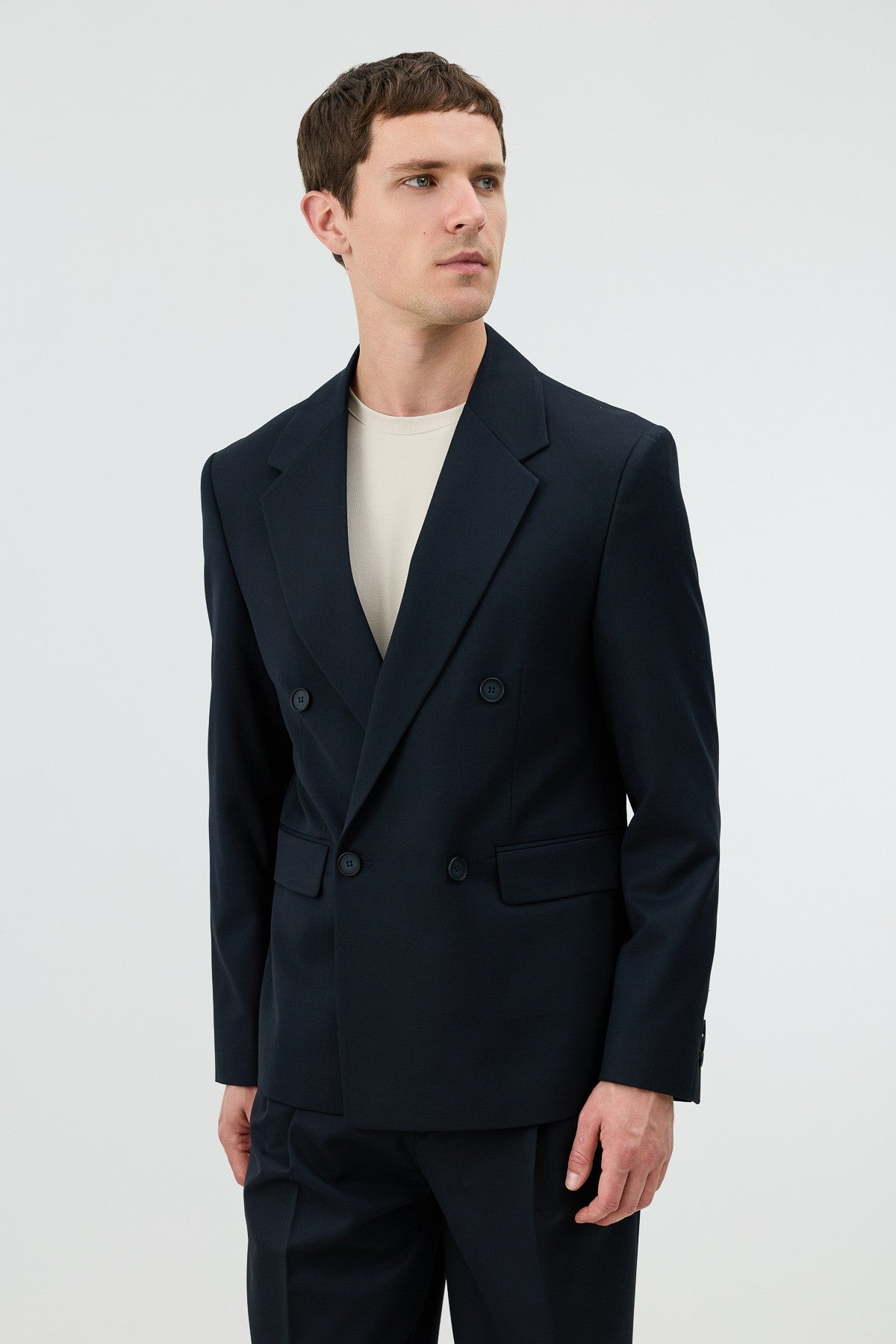 Antioch Relaxed Kruvaze Erkek Blazer Ceket