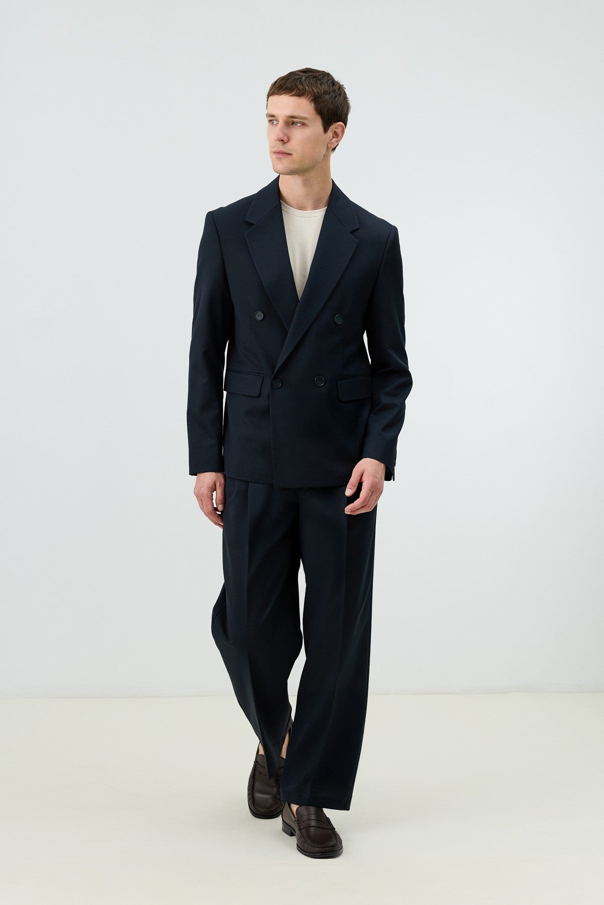 Antioch Relaxed Kruvaze Erkek Blazer Ceket