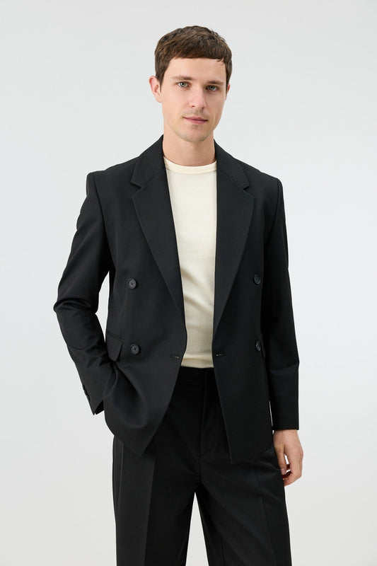 Antioch Relaxed Kruvaze Erkek Blazer Ceket