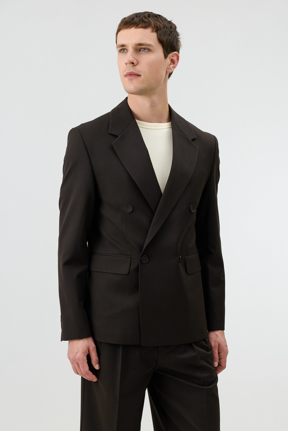 Antioch Relaxed Kruvaze Erkek Blazer Ceket