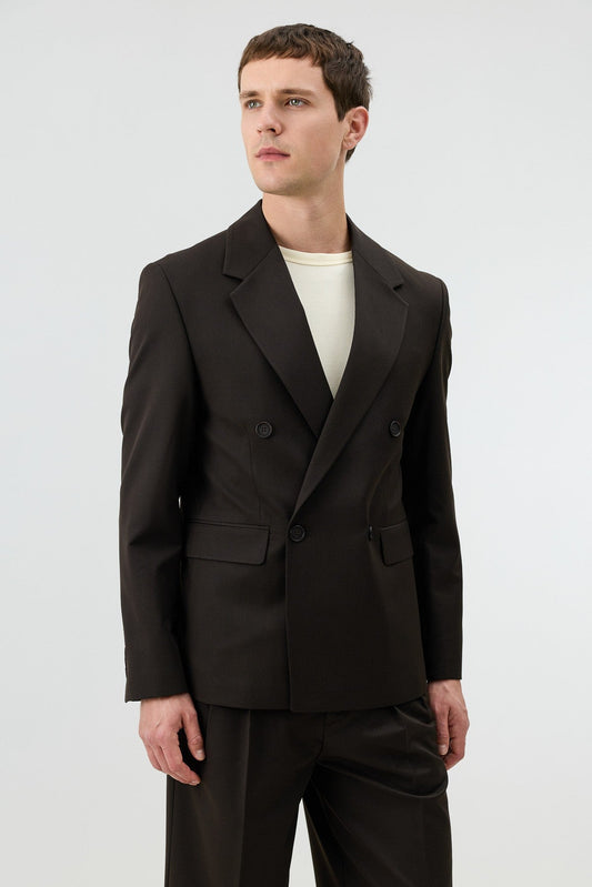 Antioch Relaxed Kruvaze Erkek Blazer Ceket