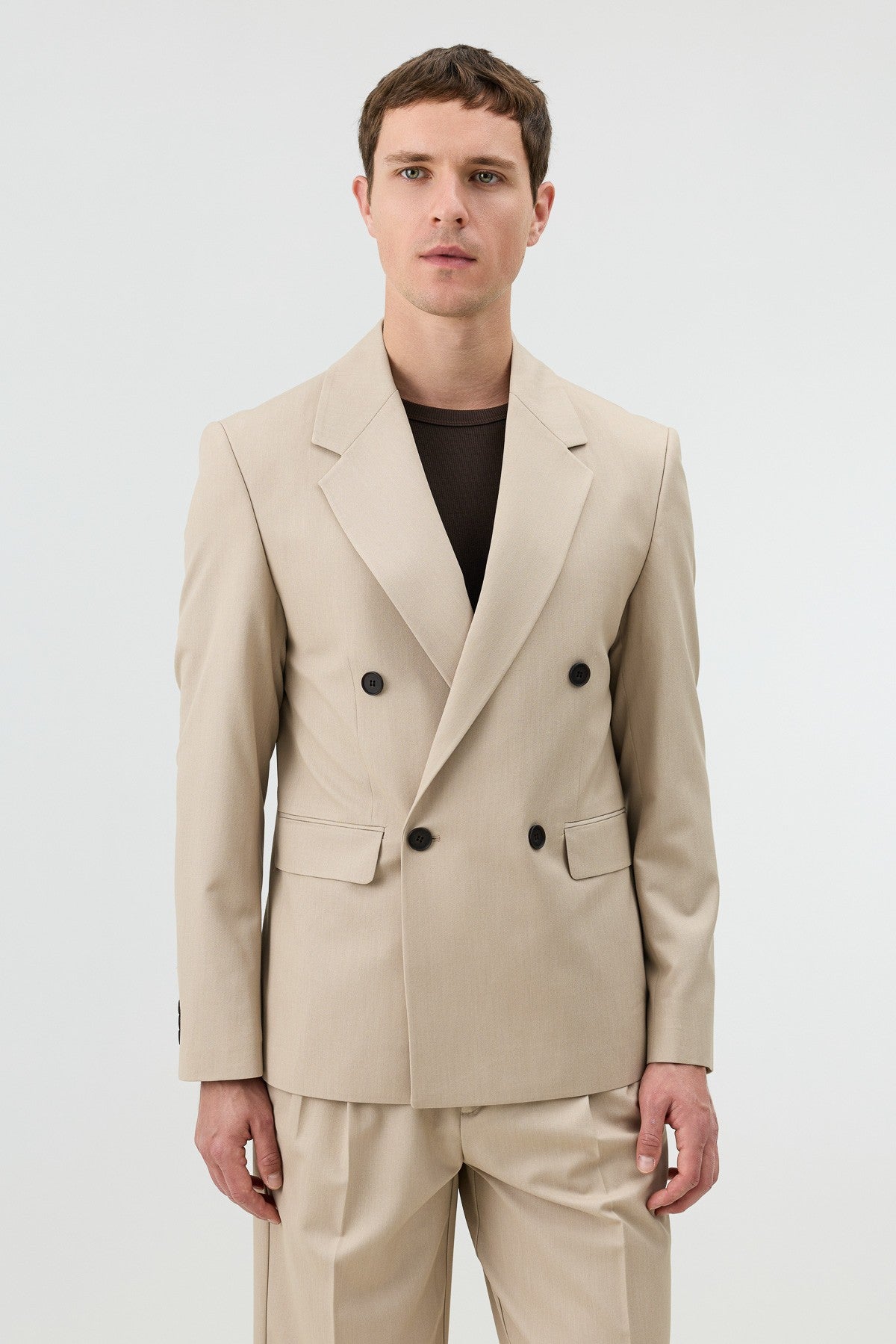 Antioch Relaxed Kruvaze Erkek Blazer Ceket