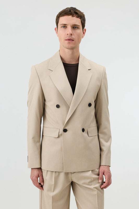 Antioch Relaxed Kruvaze Erkek Blazer Ceket