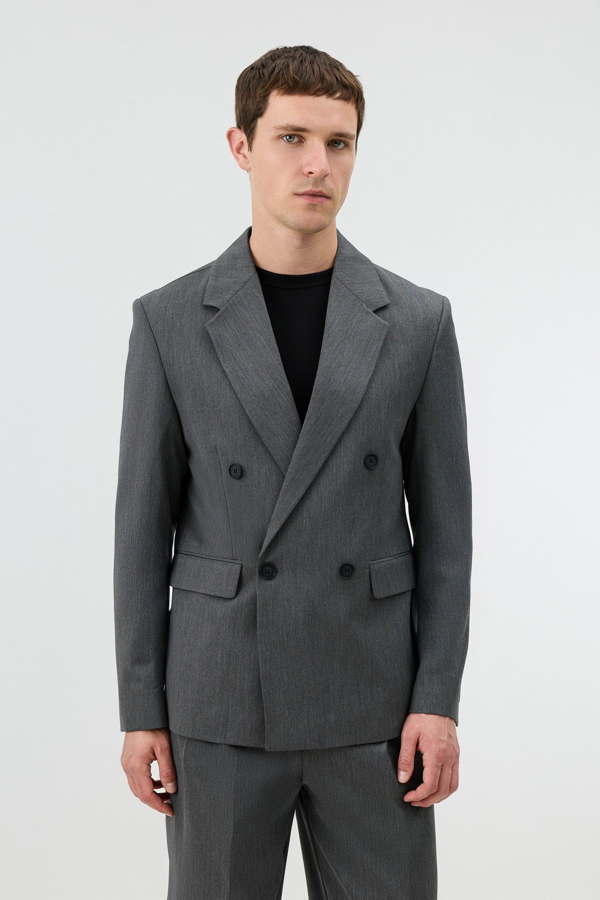 Antioch Relaxed Kruvaze Erkek Blazer Ceket