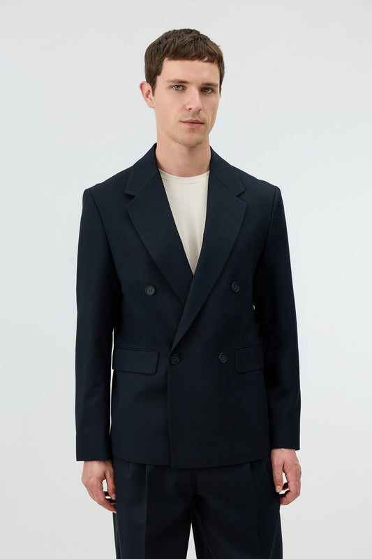 Antioch Relaxed Kruvaze Erkek Blazer Ceket