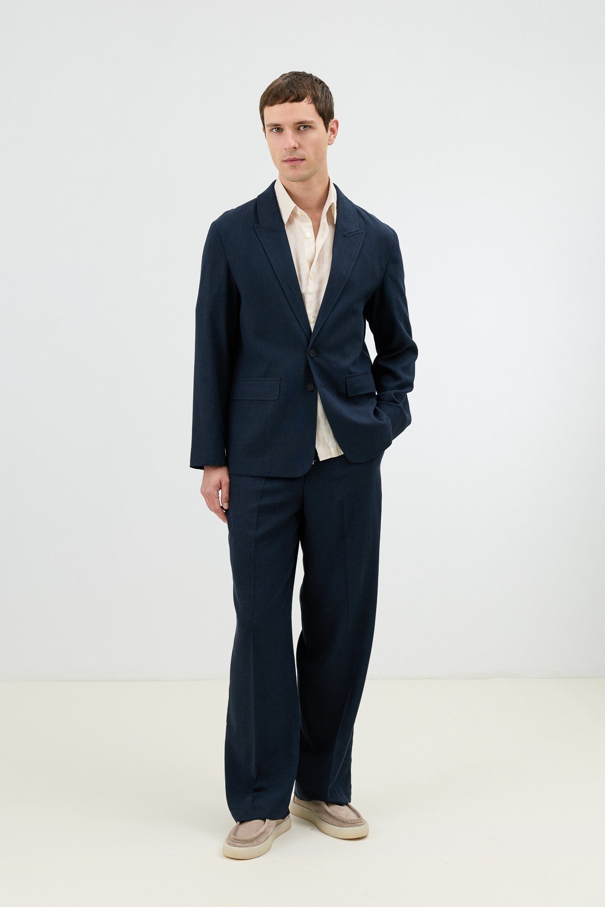 Antioch Keten Karışımlı Erkek Blazer Ceket