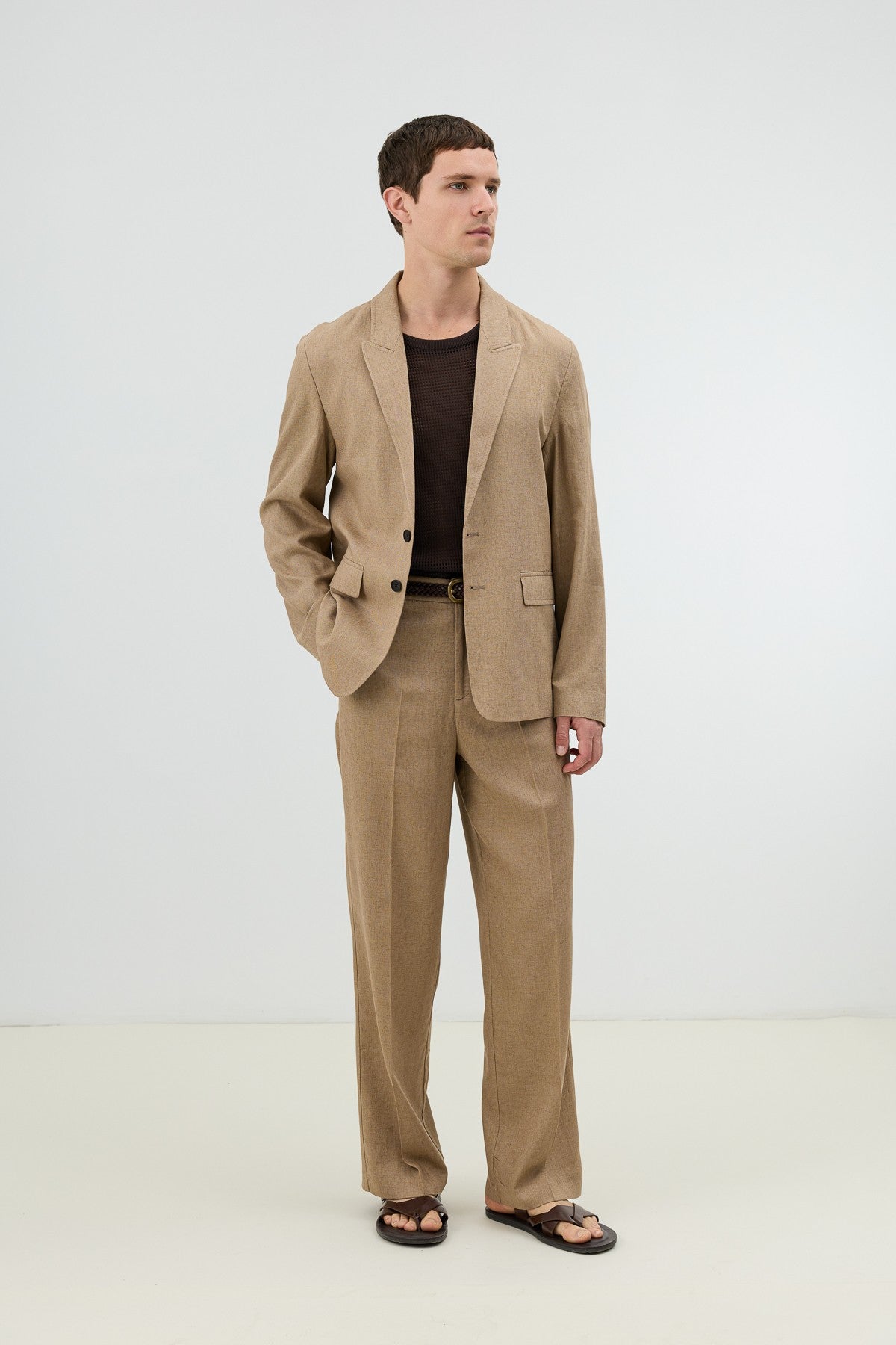 Antioch Keten Karışımlı Erkek Blazer Ceket