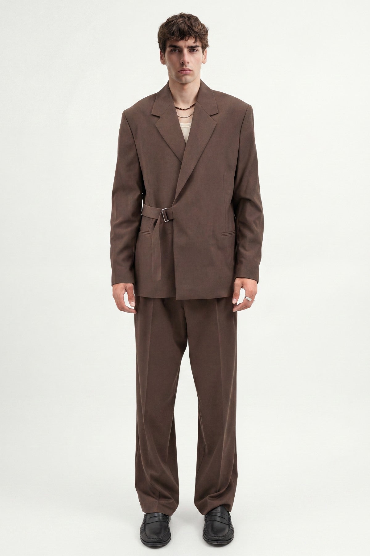 Relax Fit Kuşaklı Blazer Ceket